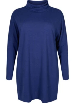 Zizzi Tunic With Long Sleeves And High Neck -Chic Soldes V50131P 2164 Front