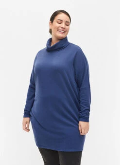 Zizzi Tunic With Long Sleeves And High Neck