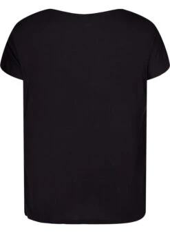 Zizzi Short Sleeved Viscose T-shirt With Gold Print -Chic Soldes V50133D 0199 Back