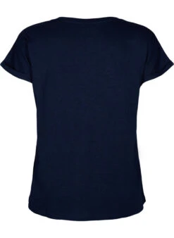 Zizzi Printed T-shirt In Organic Cotton -Chic Soldes V50154B 1496 Back