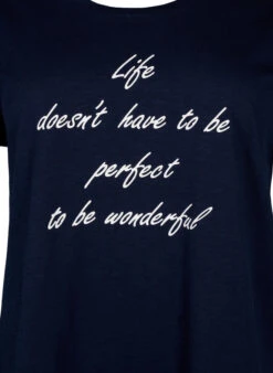 Zizzi Printed T-shirt In Organic Cotton -Chic Soldes V50154B 1496 Details1