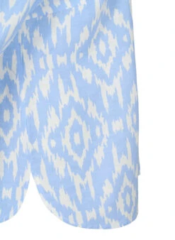 Zizzi Patterned Shirt With Linen -Chic Soldes V50197C 0424 Details2