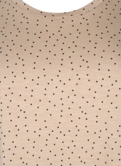 Zizzi Organic Cotton T-shirt With Dots -Chic Soldes V50206B 0701 Details1