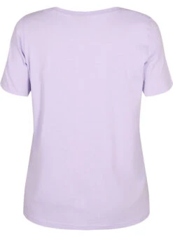 Zizzi Short Sleeve Cotton T-shirt With Print -Chic Soldes V50222D 1716 Back