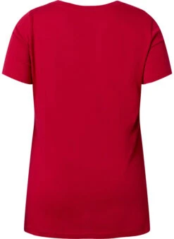 Zizzi Cotton T-shirt With Short Sleeves -Chic Soldes V50224D 0668 Back