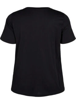 Zizzi Cotton T-shirt With Print Detail -Chic Soldes V50228C 8048 Back