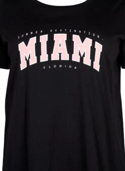 Zizzi Cotton T-shirt With Print Detail -Chic Soldes V50228C 8048 Details1