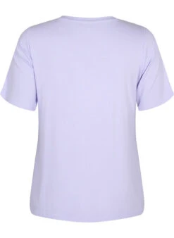 Zizzi T-shirt In Viscose With Rib Structure -Chic Soldes V50241B 1716 Back