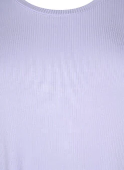 Zizzi T-shirt In Viscose With Rib Structure -Chic Soldes V50241B 1716 Details1