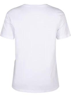 Zizzi Cotton T-shirt With Text Print -Chic Soldes V50253H 8006 Back