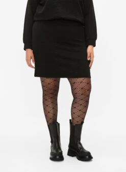 Zizzi Short Skirt With Texture -Chic Soldes V50456A 0199 ModelDetail1