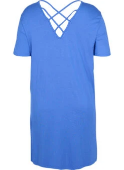 Zizzi Short-sleeved Viscose Dress With Back Detail -Chic Soldes V59054C 2157 Back