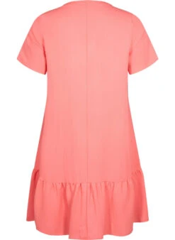 Zizzi Short-sleeved Viscose Dress With V-neckline -Chic Soldes V90000V 1265 Back