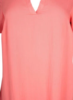 Zizzi Short-sleeved Viscose Dress With V-neckline -Chic Soldes V90000V 1265 Details1