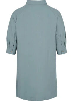 Zizzi Long Viscose Shirt With Pockets And 3/4 Sleeves -Chic Soldes V90001A 0728 Back