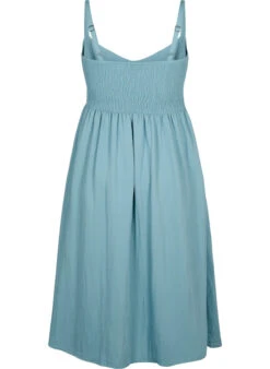 Zizzi Plain Coloured Viscose Strap Dress With Smock 12 Zizzi Plain Coloured Viscose Strap Dress With Smock -Chic Soldes V90001C 0677 Back