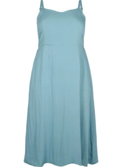 Zizzi Plain Coloured Viscose Strap Dress With Smock 11 Zizzi Plain Coloured Viscose Strap Dress With Smock -Chic Soldes V90001C 0677 Front