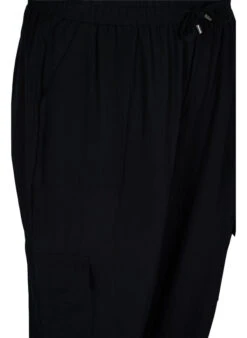 Zizzi Loose Cargo Trousers In Viscose -Chic Soldes V90001D 0199 Details1