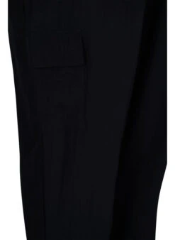 Zizzi Loose Cargo Trousers In Viscose -Chic Soldes V90001D 0199 Details2