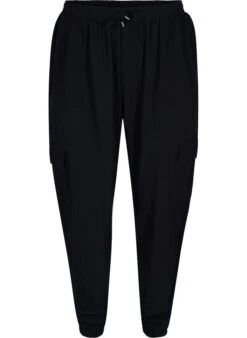 Zizzi Loose Cargo Trousers In Viscose -Chic Soldes V90001D 0199 Front