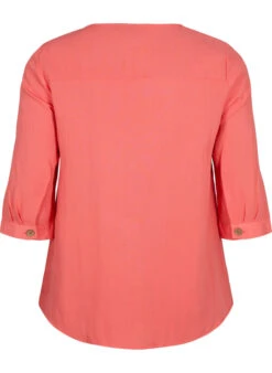Zizzi Viscose Blouse With Buttons And V-neck -Chic Soldes V90001F 1265 Back