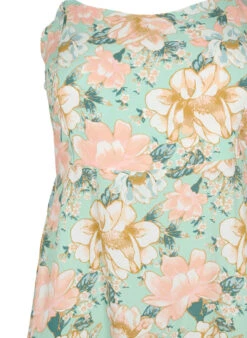 Zizzi Floral Viscose Strap Dress With Smocking -Chic Soldes V90001G 9991 Details1