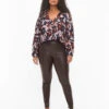 Zizzi Coated Leggings With A Brushed Inside -Chic Soldes V90131A 1682 ModelFront
