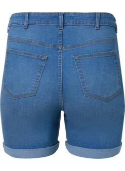 Zizzi High Waisted Denim Shorts With Slim Fit -Chic Soldes V90135A 9990 Back