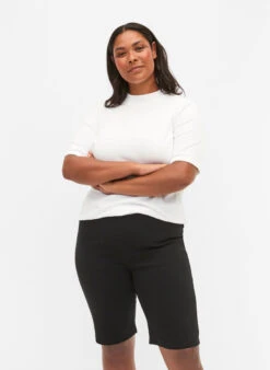 Zizzi Close-fitting Shorts With Back Pockets