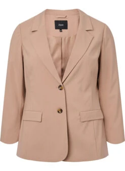 Zizzi Classic Blazer With Button Closure -Chic Soldes V90143A 0922 Front