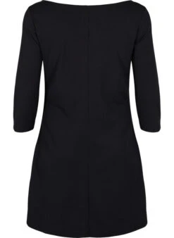 Zizzi Dress With Draping And 3/4 Sleeves -Chic Soldes V90146B 0199 Back