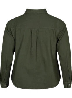 Zizzi Canvas Jacket With Buttons -Chic Soldes V90148A 0787 Back