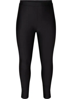 Zizzi Shiny Leggings With Back Pockets 7/8 Length -Chic Soldes X95246B 0199 Front