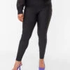 Zizzi Shiny Leggings With Back Pockets 7/8 Length -Chic Soldes X95246B 0199 ModelFront