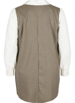 Zizzi Long-sleeved Printed Shirt Tunic With Large Collar -Chic Soldes X95913B 9990 Back