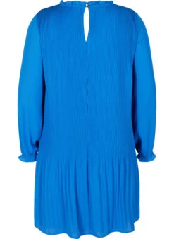 Zizzi Long-sleeved Plissé Dress With Ruffles -Chic Soldes X95928A 2157 Back