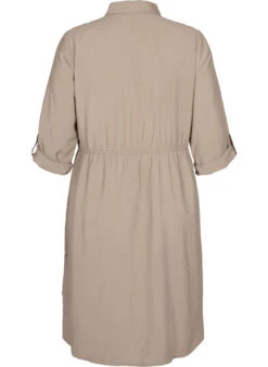 Zizzi Viscose Shirtdress With Adjustable Waist -Chic Soldes X95963D 2261 Back