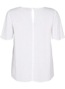 Zizzi Structured Viscose Blouse With Batwing Sleeves -Chic Soldes X95989B 1101 Back