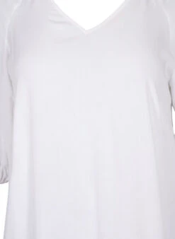 Zizzi Viscose Dress With V-neck -Chic Soldes X96039A 1101 Details1