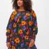 Zizzi Floral Tunic With Smock -Chic Soldes X96085B 9990 ModelFront