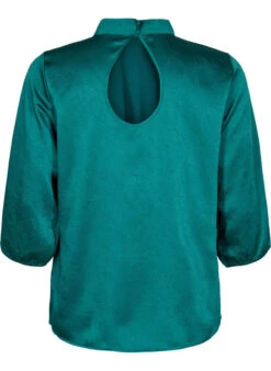 Zizzi Blouse With 3/4 Sleeves And Chin Collar -Chic Soldes X96089B 2279 Back