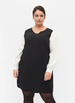 Zizzi Long-sleeved Dress In Viscose