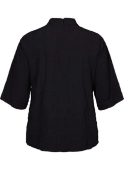 Zizzi Top With High Neckline And 3/4 Sleeves -Chic Soldes X96107A 0199 Back