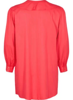 Zizzi Viscose Tunic With Ruffle Collar -Chic Soldes X96109A 0957 Back