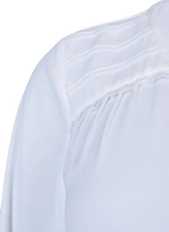 Zizzi Top With Long Sleeves And Button Closure -Chic Soldes X96114A 1101 Details2