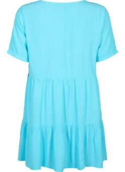 Zizzi Single Colored Viscose Tunic With Short Sleeves -Chic Soldes X96137B 0998 Back
