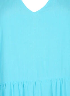 Zizzi Single Colored Viscose Tunic With Short Sleeves -Chic Soldes X96137B 0998 Details1