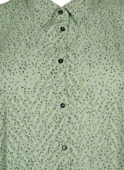 Zizzi Dotted Shirtdress With 3/4 Sleeves And Slit -Chic Soldes X96138A 1563 Details1