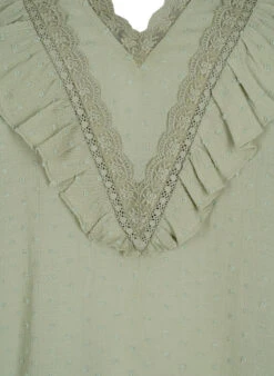 Zizzi Blouse With Short Sleeves And Dotted Structure -Chic Soldes X96143A 1563 Details1