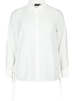 Zizzi Viscose Shirt With Ruffle Detail -Chic Soldes X96168E 1101 Front